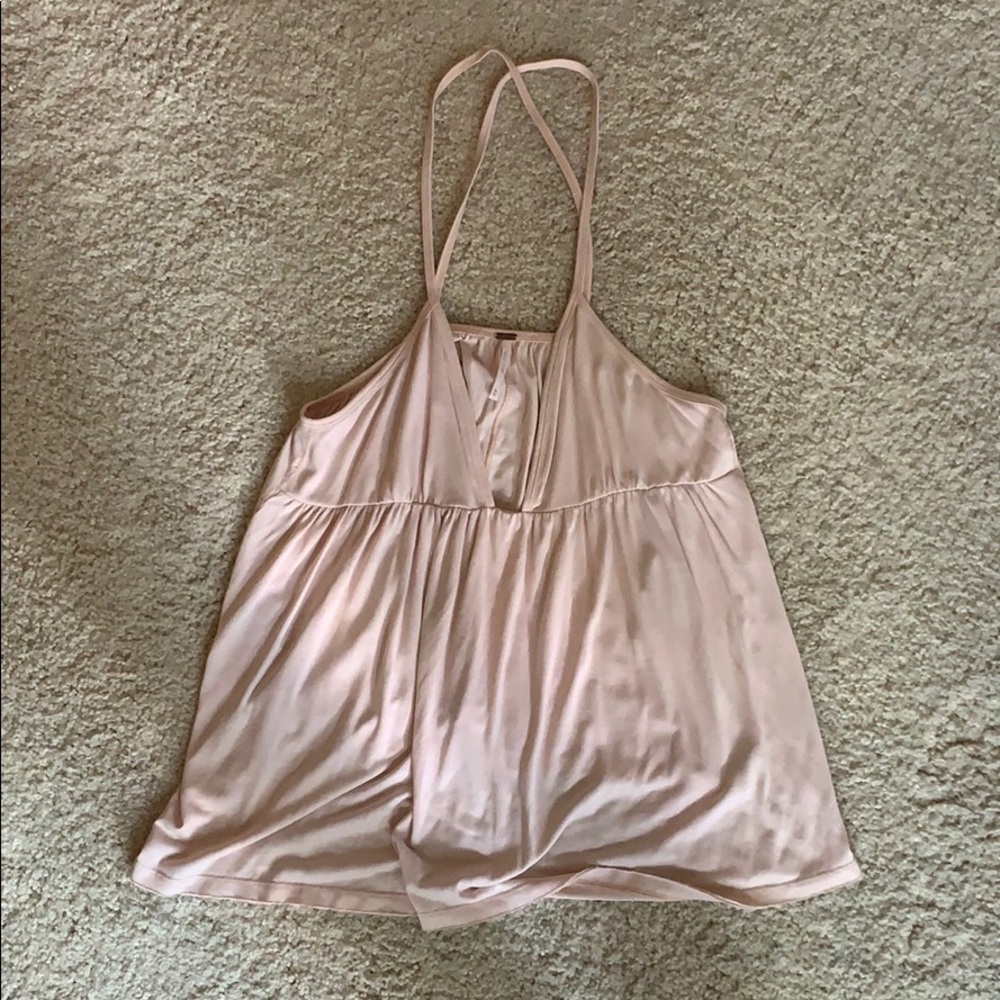 Free People Blush Pink V-Neck Tank Top